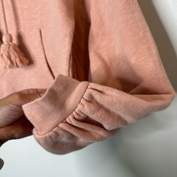 Revolve Ulla Johnson Mel Tassel Pullover Hoodie 100% Cotton size small rose pink - Picture 8 of 12